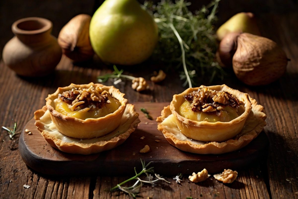 Le Wavreumont – Überbackene Chicorée-Tartes mit Birnen-Senf-Füllung
