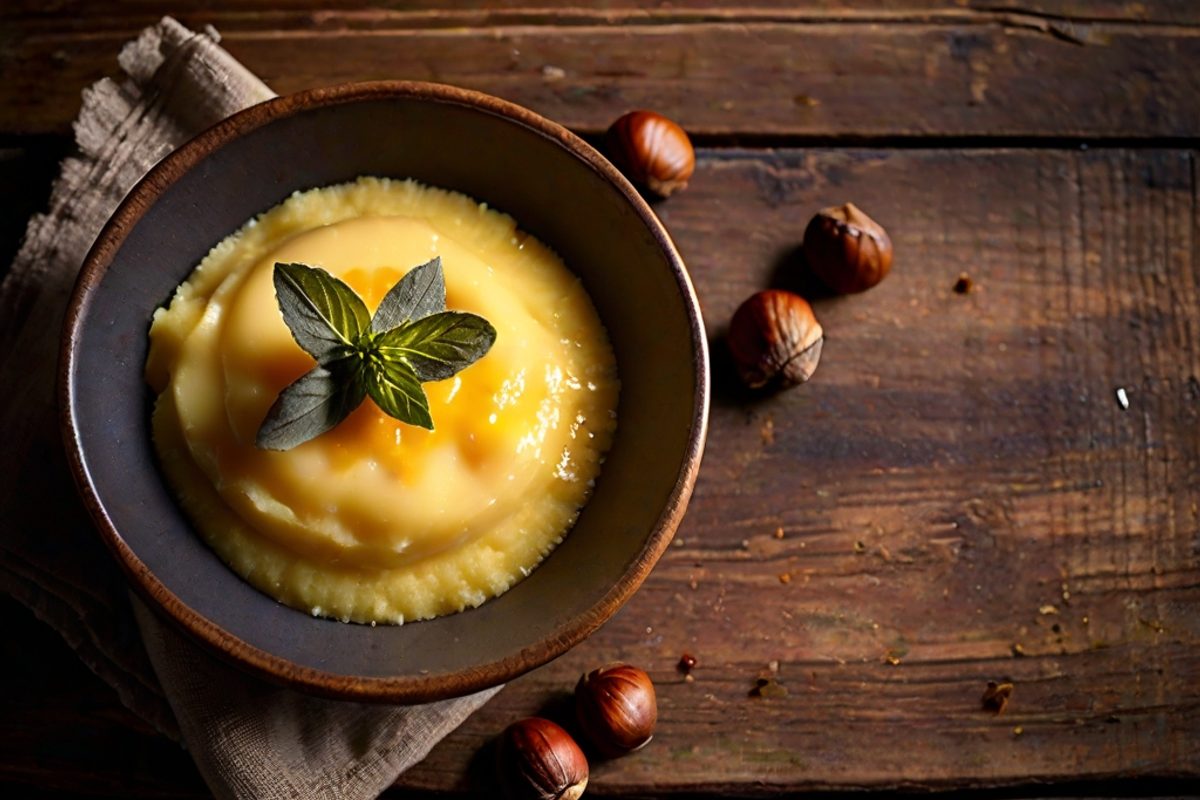 Sola di Val Casotto – Geschmolzener Weichkäse mit Polenta, Kastanien und Salbei-Butter